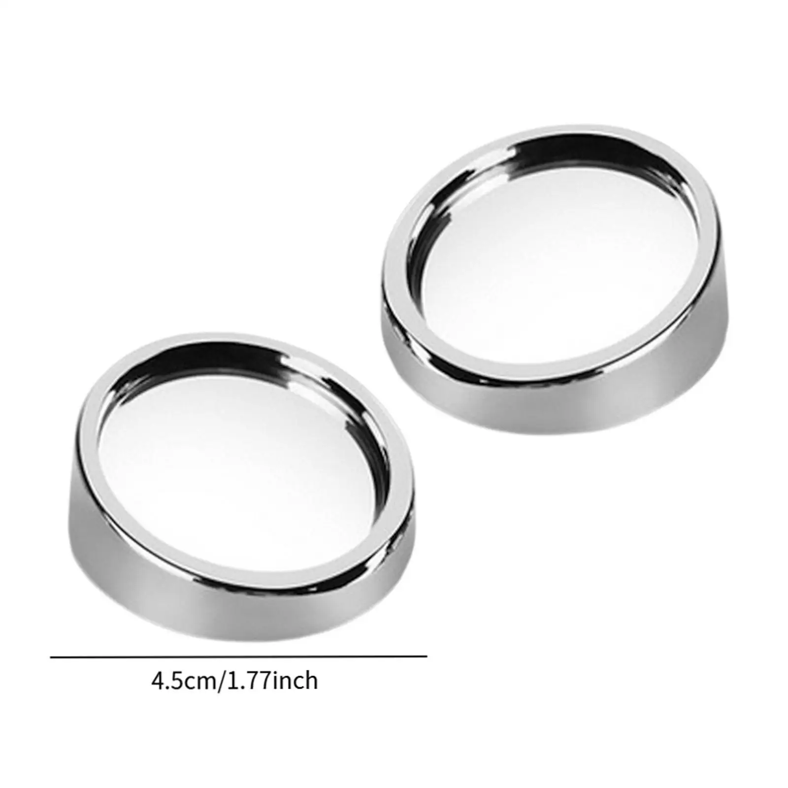 

Blind Mirror Pair High Clarity Round Glass Side View Accessory for Bicycles Rvs Golf Carts