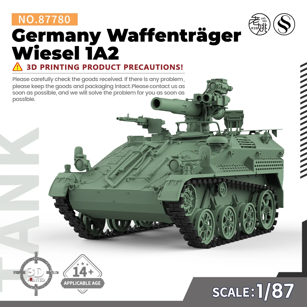 SSMODEL SS87780 1/87 25mm Military Model Kit Germany Waffenträger Wiesel 1A2