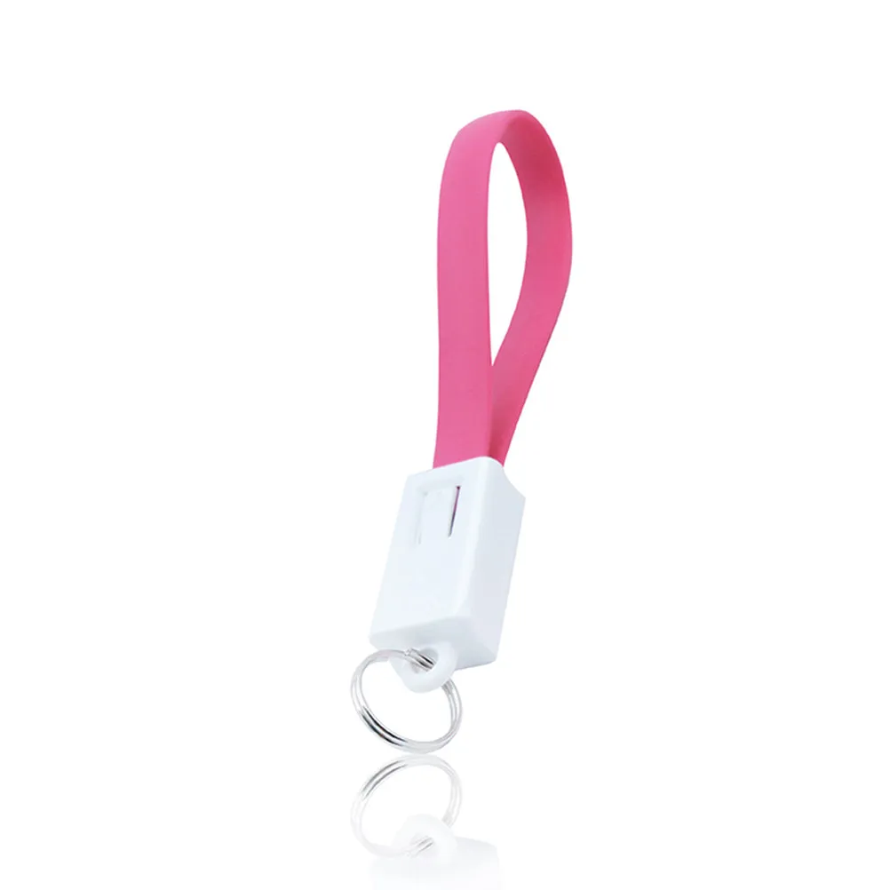 Кабель Micro USB на брелоке, миниатюрный портативный зарядный шнур для большинства смартфонов, MP3 и MP4 плееров, 20x0.8x1 см, легкий, для путешествий.