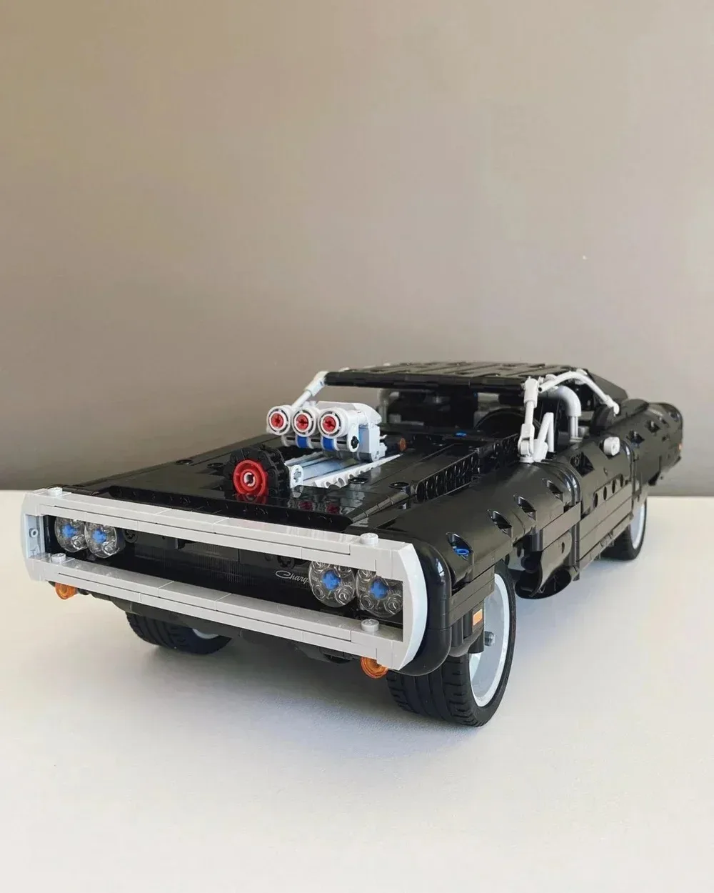 Technische auto Dodge racewagen bouwstenen model bakstenen speelgoed Fast Furious voertuig Birthda kerstcadeaus voor vriend