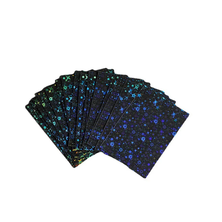 SKYSONIC 50pcs Kpop Card Sleeves 61x91mm 20C Star Bling Holder For Holo Postcards Top Load Films Photocard Game Cards Protector