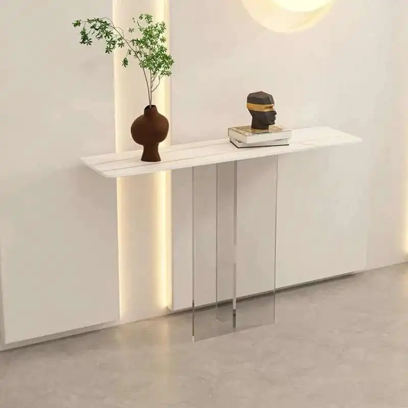 

Modern Simple Slate Console Tables for Living Room Designer Acrylic Hallway Entrance Table Hotel Porch Tables Console Furniture