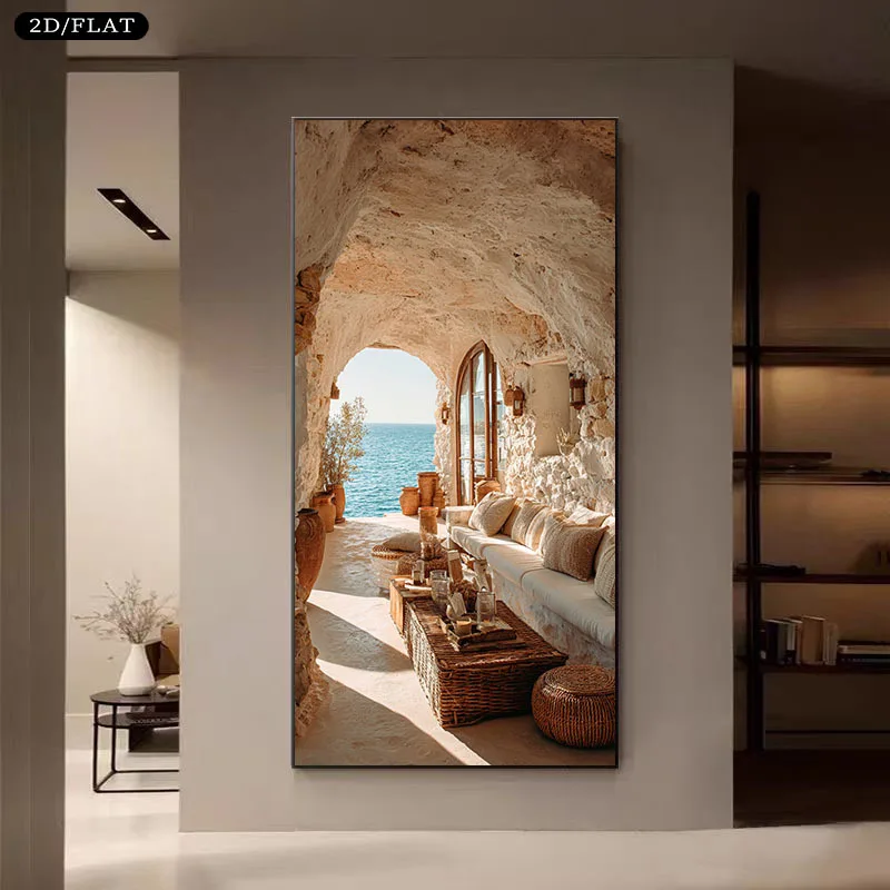 

2D Flat Large Canvas Printing Rustic Seaside Retreat Home Decor Canvas Art Prints for Living Room Bedroom Fashion Mural Poster