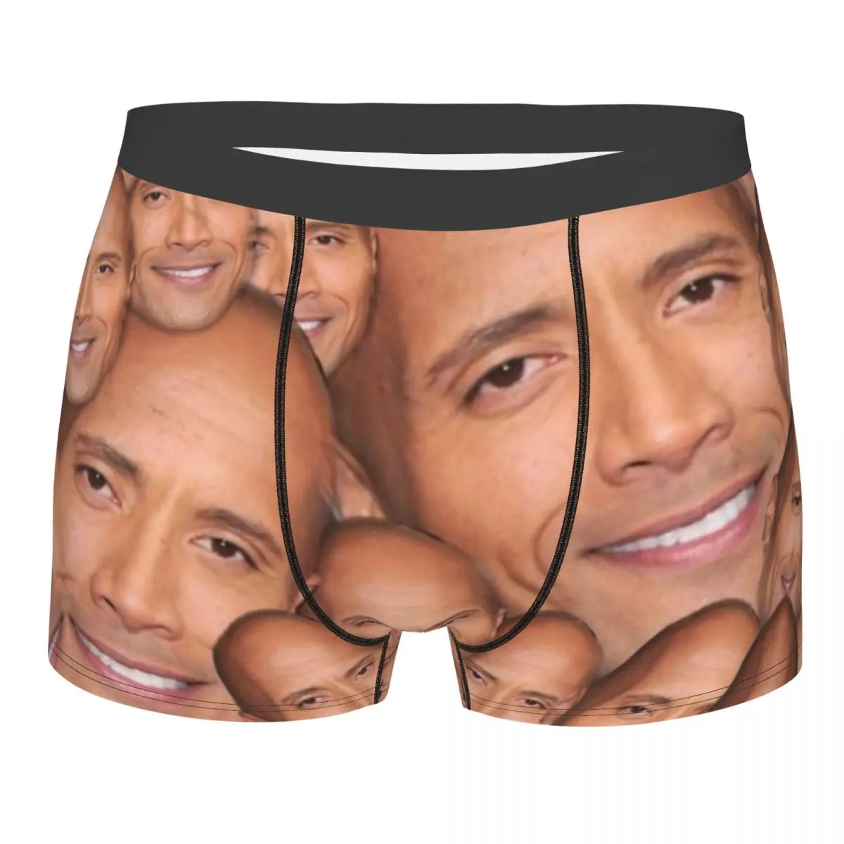 The Rock Face Dwayne Underwear Male Printed Customized American Actor Johnson Boxer Briefs Shorts Panties Soft Underpants