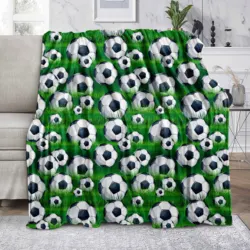 Lawn soccer Microfiber Blanket Super Soft Throw Blankets For Bed Bedspread Sofa Decorative Camping Picnic Winter Warm Blanket