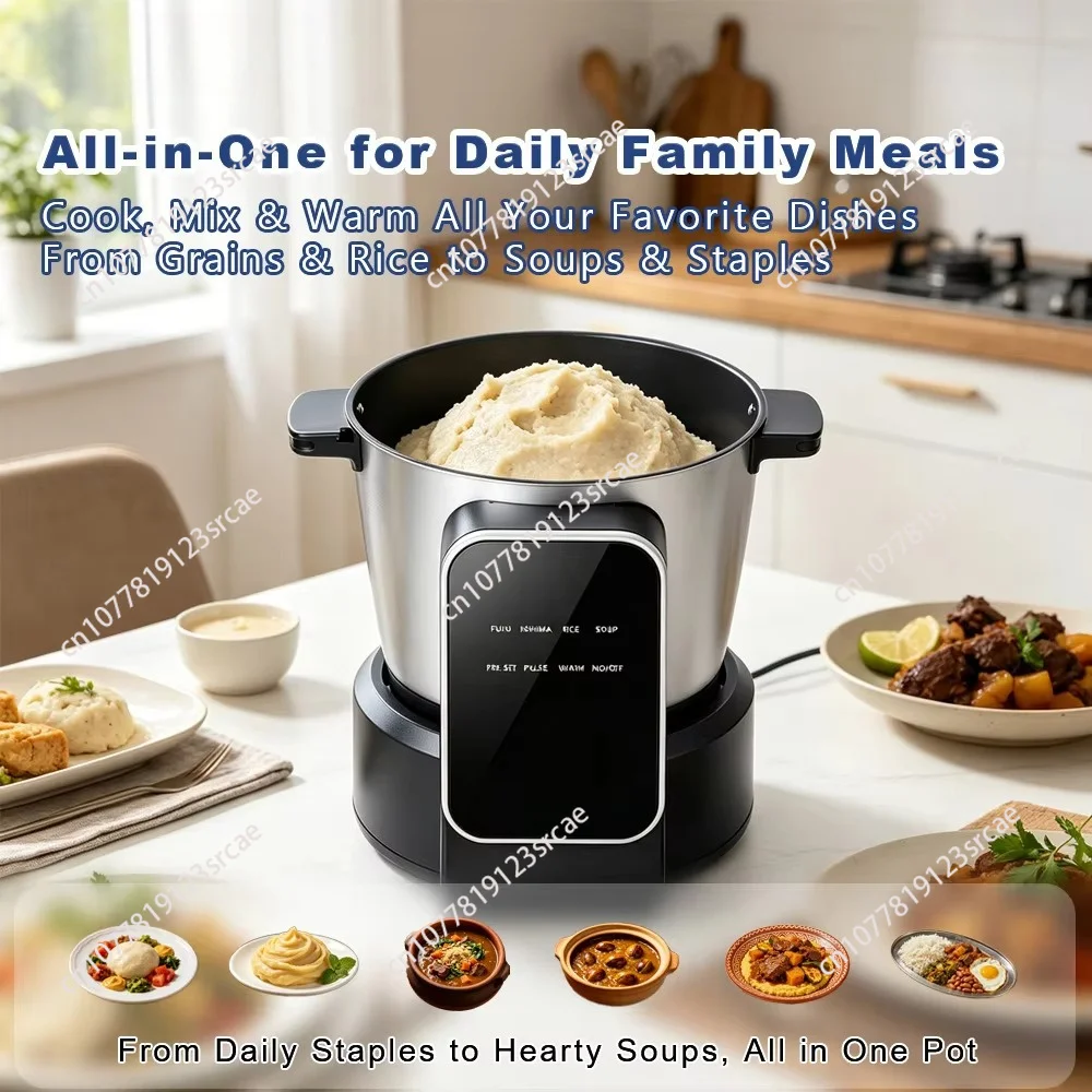6L Large Capacity Stainless Steel Intelligent Commercial Food Processor Multifunctional Electric Bird's Nest Machine