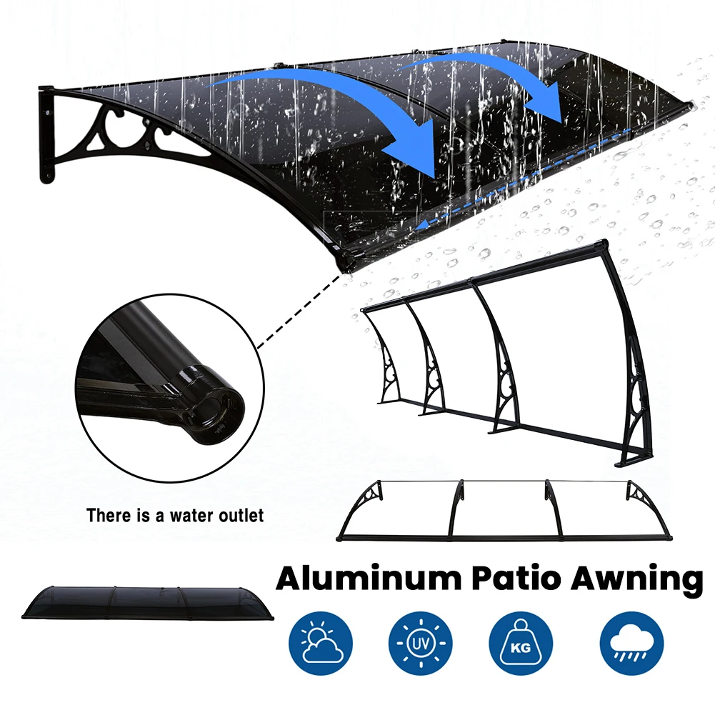 

Polycarbonate Window Door Awning Window Door Patio Awning Front Door Overhang Awning for Windows Outside