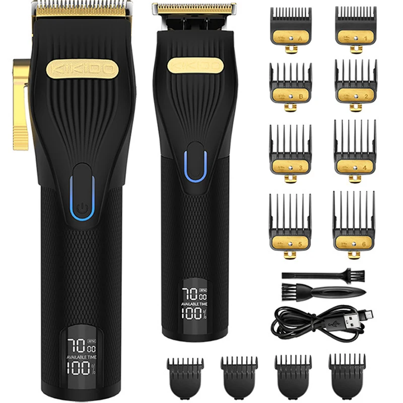 

Перезаряжаемая профессиональная машинка для стрижки волос для мужчин, Беспроводная Машинка для стрижки бороды, Женская Парикмахерская/для домашнего использования