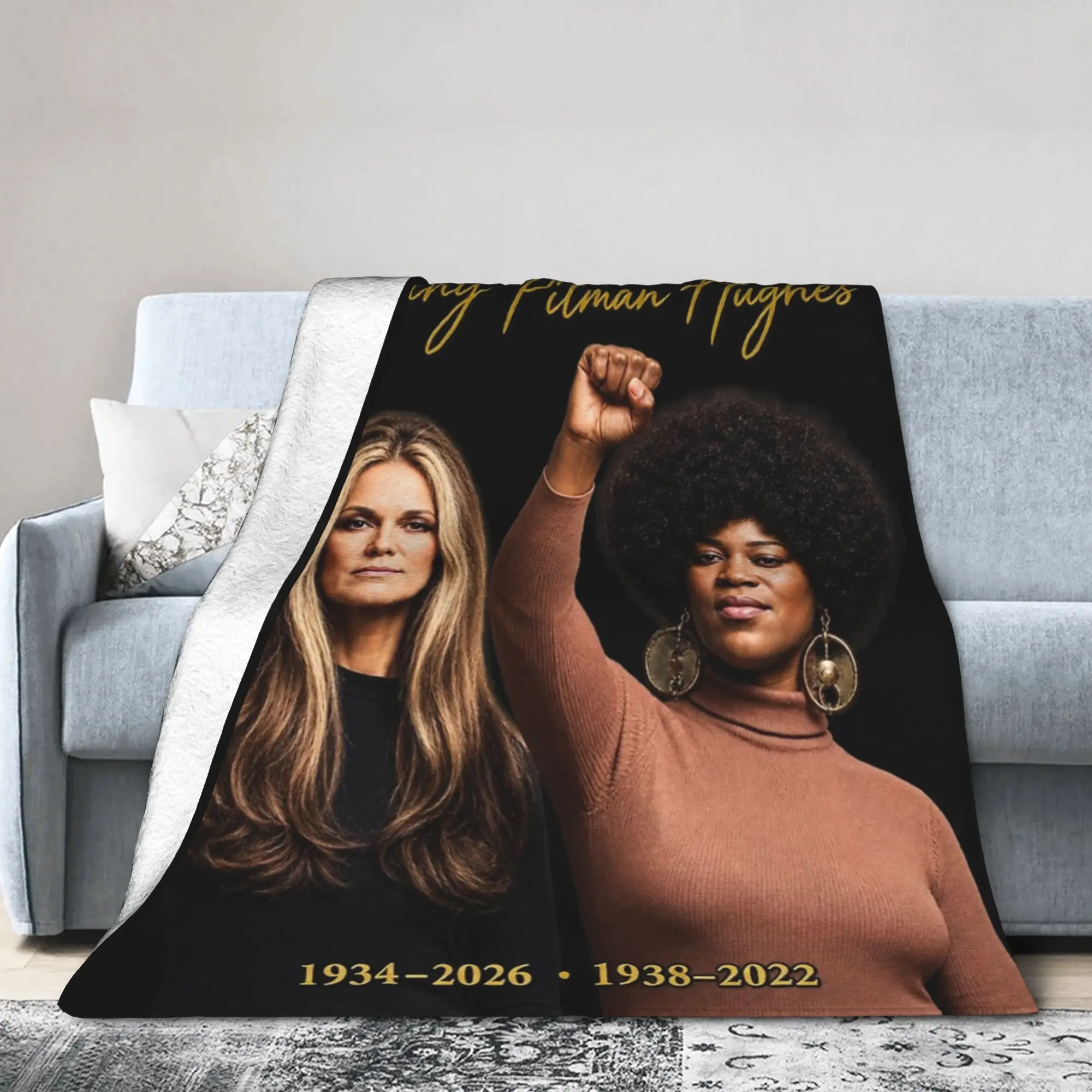 RIP Gloria Steinem  Blanket Lightweight Thin Flannel Comfort Present  Throw Blanket Bedspread