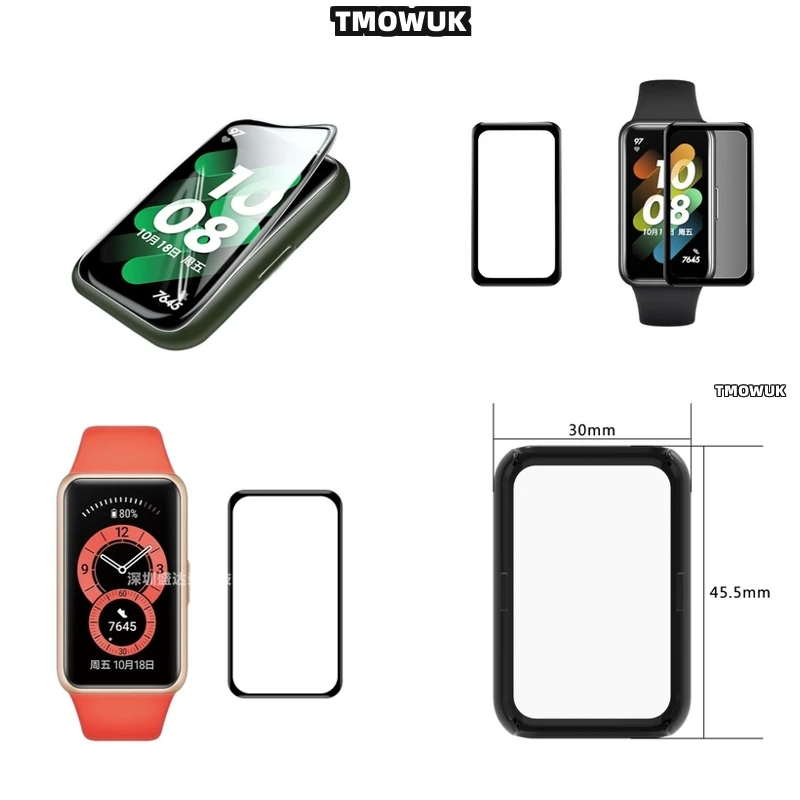 

For Huawei Honor Band 6 7 9 10 - Ultra Soft 3D Curved PMMA Screen Protective Film, Full Cover Anti-Scratch