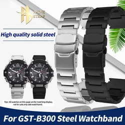 Solid Stainless Steel Watch Strap Accessories For Casio G-SHOCK Heart of steel GST-B300 Bracelet gst-b300 Modified Metal Band