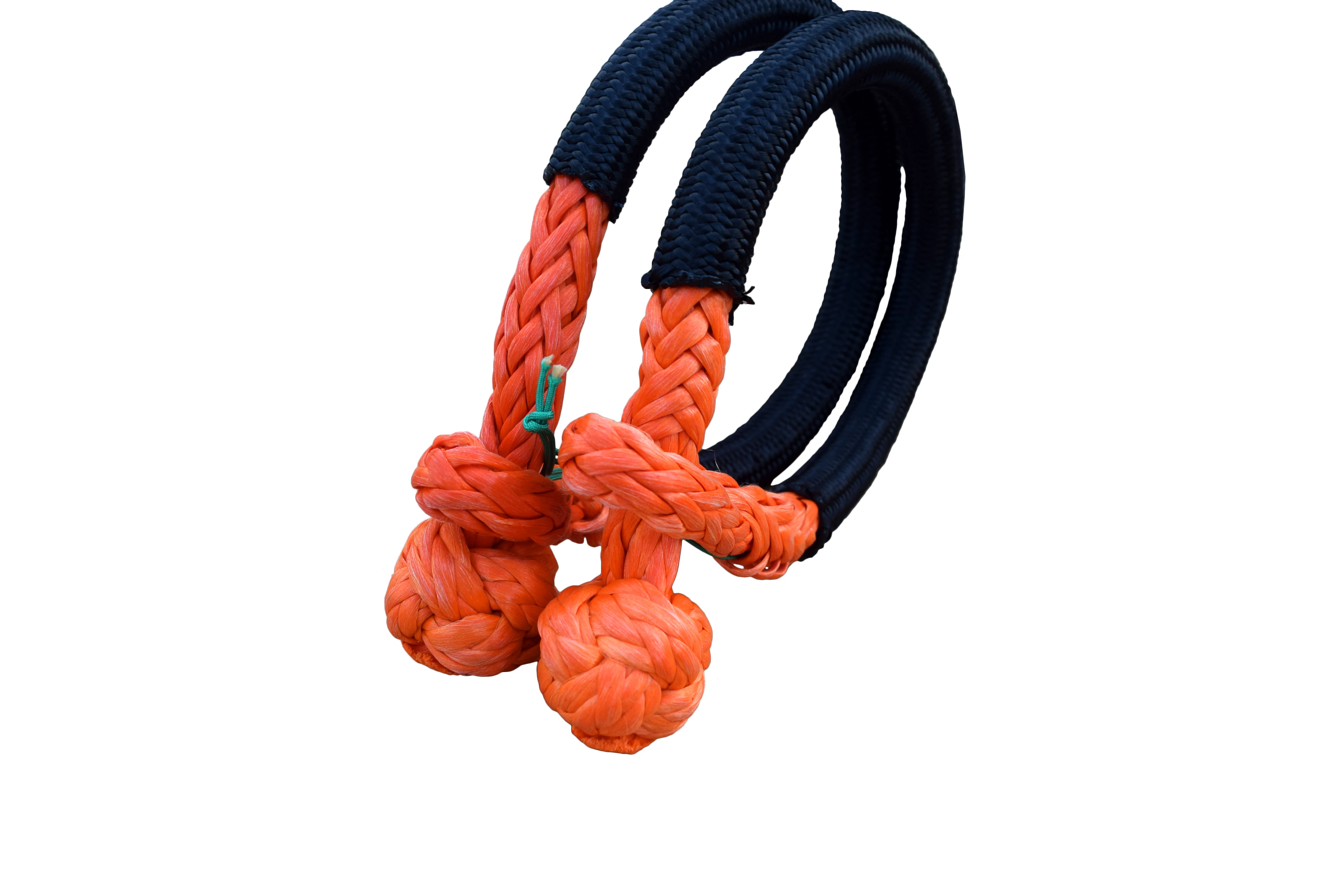 2Pcs of 10mm*120mm Orange Soft Shackle,Winch Shackle for Offroad Parts ATV Recovery Towing