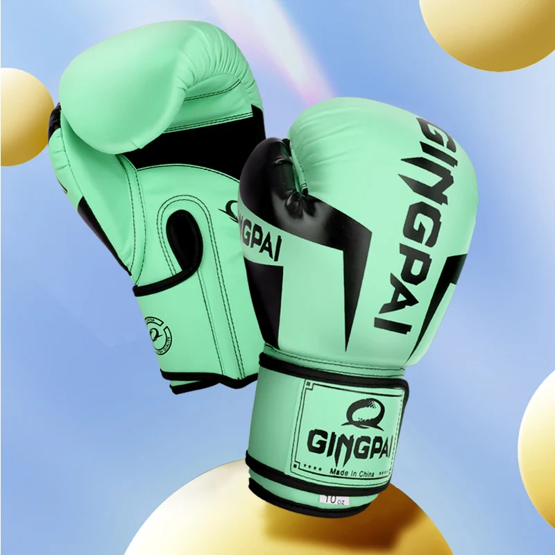 GINGPAI 6 8 10 12oz Multi-model Boxing Gloves Kids Adult Men's Women's Color Matte Fighting Gloves High Quality PU Leather