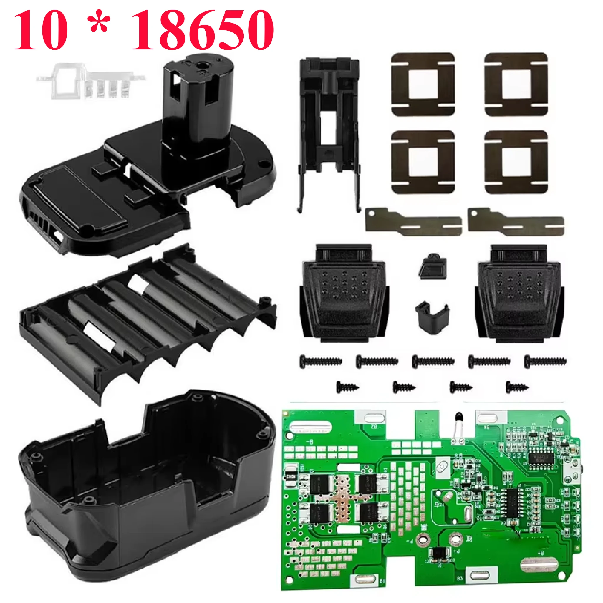 P108 18650 Lithium Battery Plastic Case Charging Protection Circuit Board PCB For RYOBI 18V P102 P107 BPL-1815/1820G/1820 ONE+