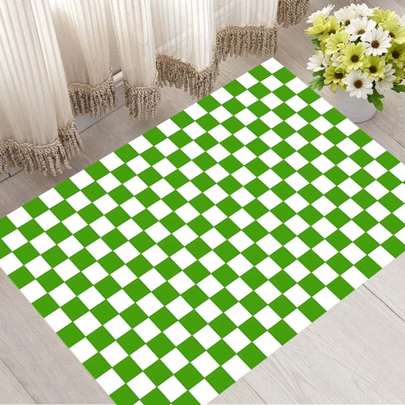 الحديثة الفاخرة الشطرنج شبكة السجاد غرفة المعيشة غرفة نوم المطبخ أريكة الجدول شرفة البساط عدم الانزلاق قابل للغسل حصيرة المنزل الحلي