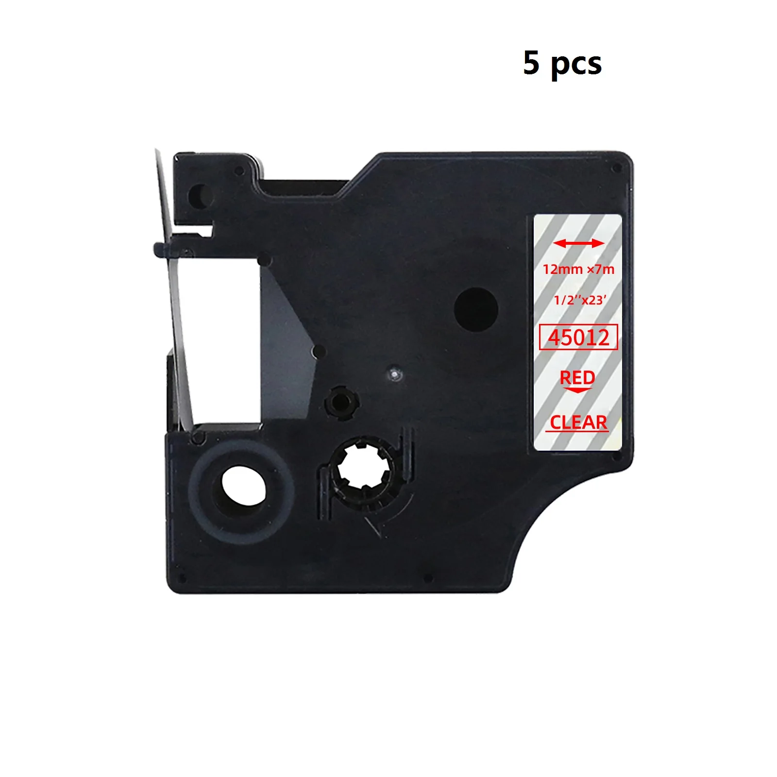 5-pcs-premium-quality-compatible-d1-series-12mm-x-7m-thermal-transfer-ribbon-label-tape-for-dymo-labelmanager-160-280-printer
