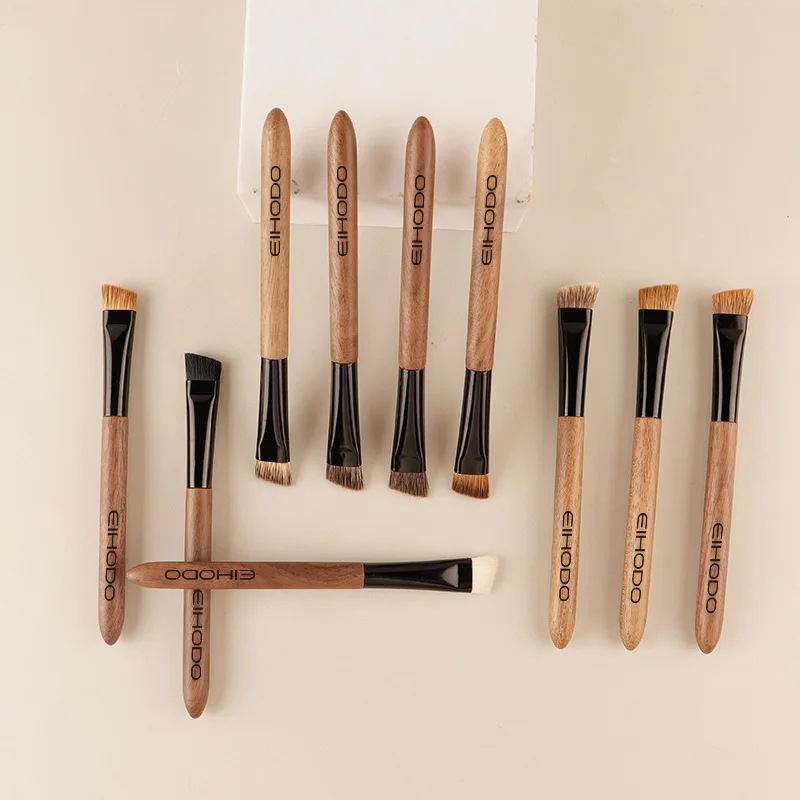 Multi-Style Cangzhou Eyebrow Brushes, Animal Hair Large Shading Brush, Wild Brow Brush & Blade Eyebrow Brush Tool