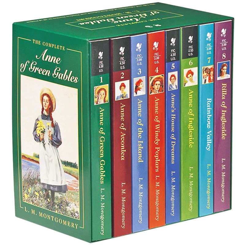 8-Books Complete Box Set Anne of Green Gables Children English Story Novel Fiction for Kids Age 8-12