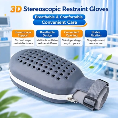 Nursing Restraint Gloves 3D Three-dimensional Anti-pull-out Breathable Elderly Anti-scratch Hand Fixed Belt Paralysis Bed Rest