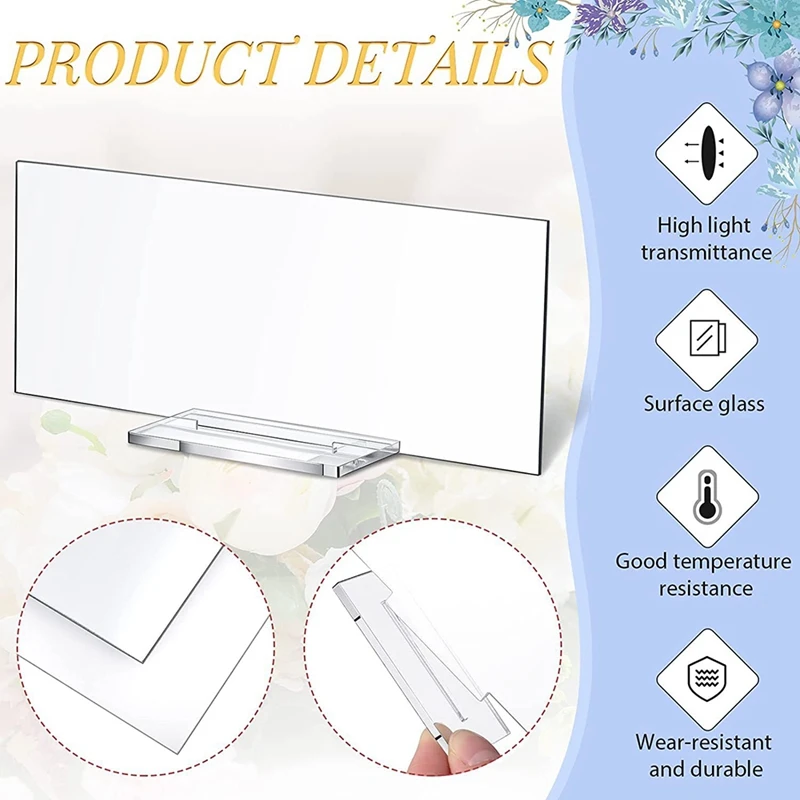 20Sets Acrylic Sign Table Signs With Stand, Blanks Acrylic Table Numbers For Wedding And Food & Beverage Decor