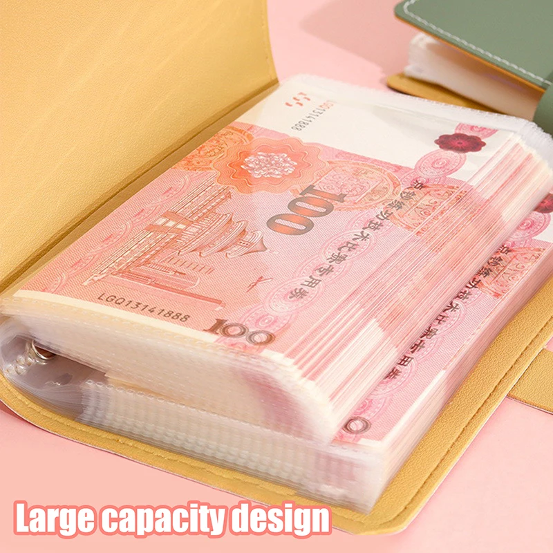 PU Leather Budget Binder Notebook Cash Envelopes System Set With Binder Pockets For Money Budget Saving Bill Organizer
