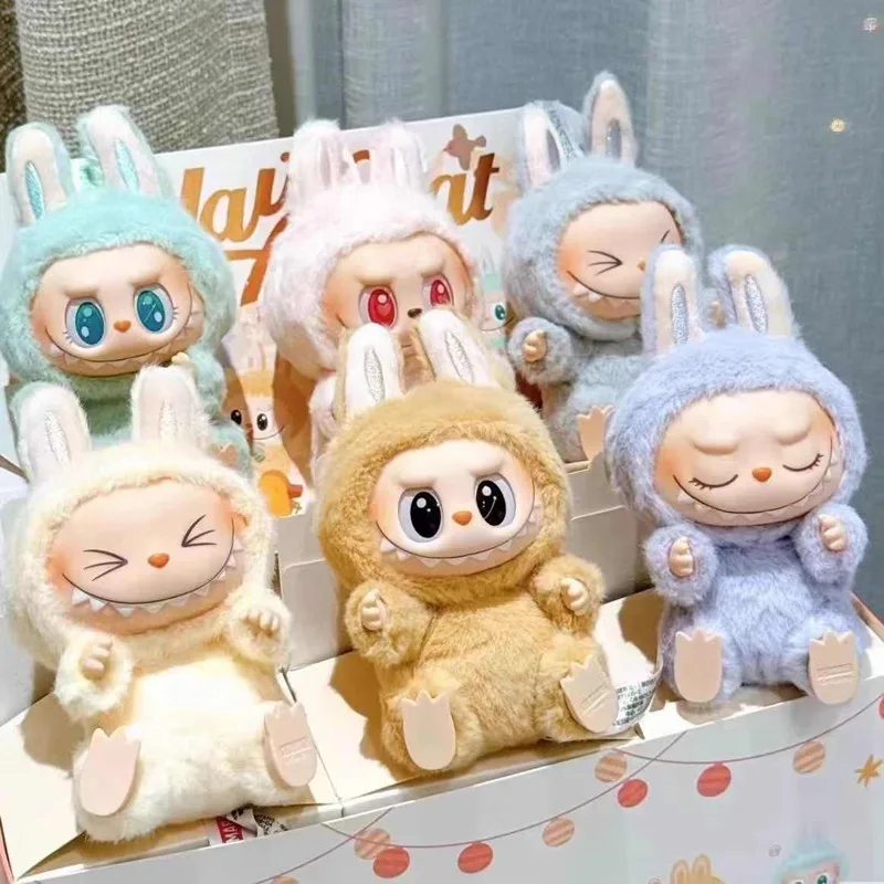 

In stock Labubu's second-generation macaron party-themed Labubu vinyl figure blind box pendant and trendy decorative item