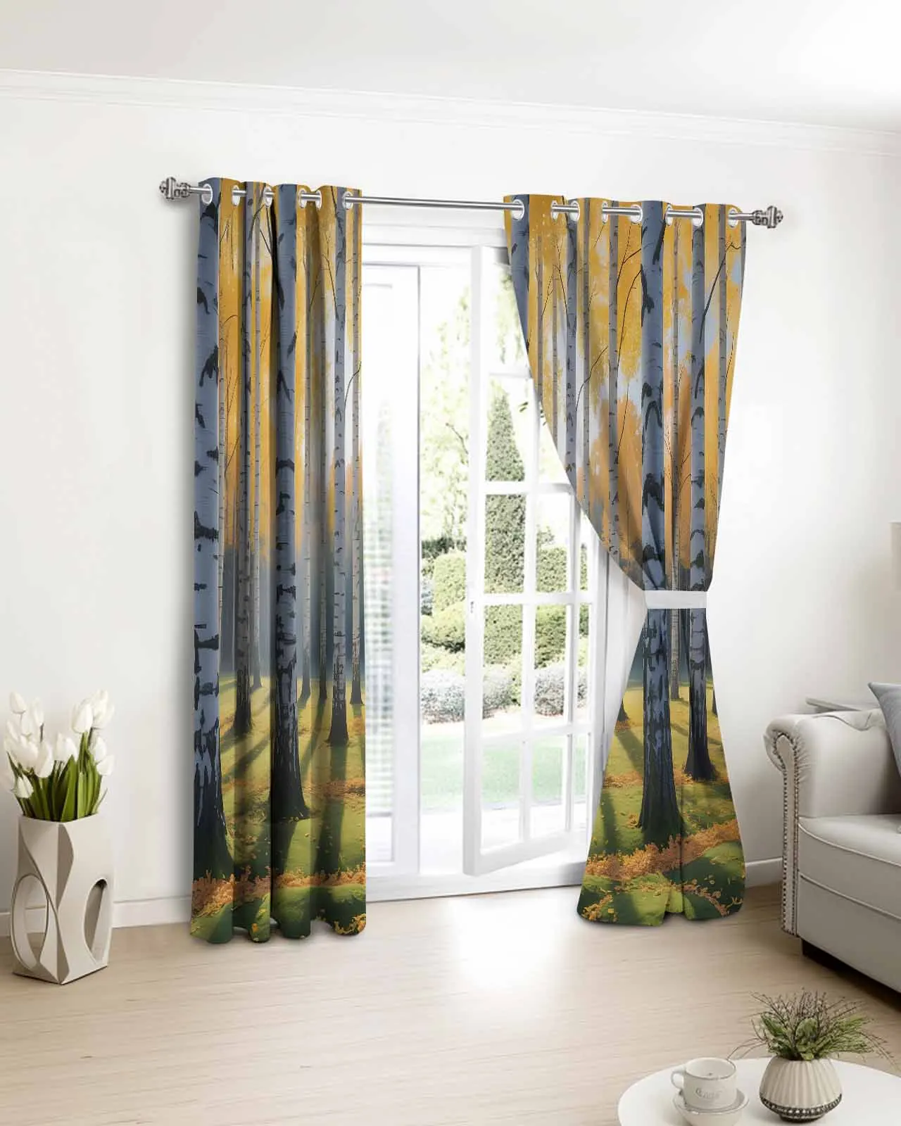 

Nature Autumn Trees Scenery Curtains For Kitchen Bedroom Window Treatment Curtains for Living Room Home Decor Drapes