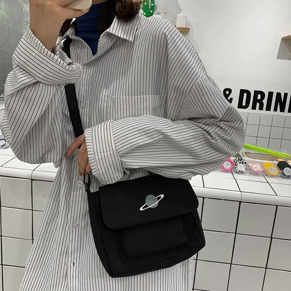 

Culture harbor sail cloth bag single shoulder Korean version of the original Suefeng student girl crossbody bag