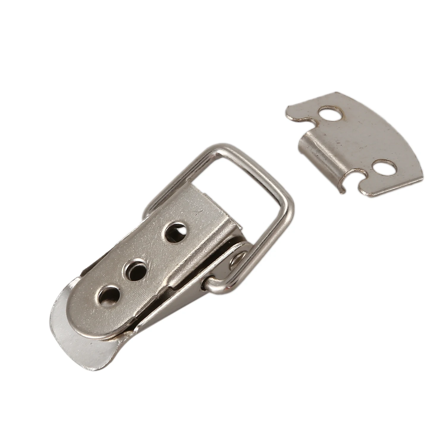 RMWIN-Silver Tone Metal Toggle Draw Latch Straight Loop Catch 1.6