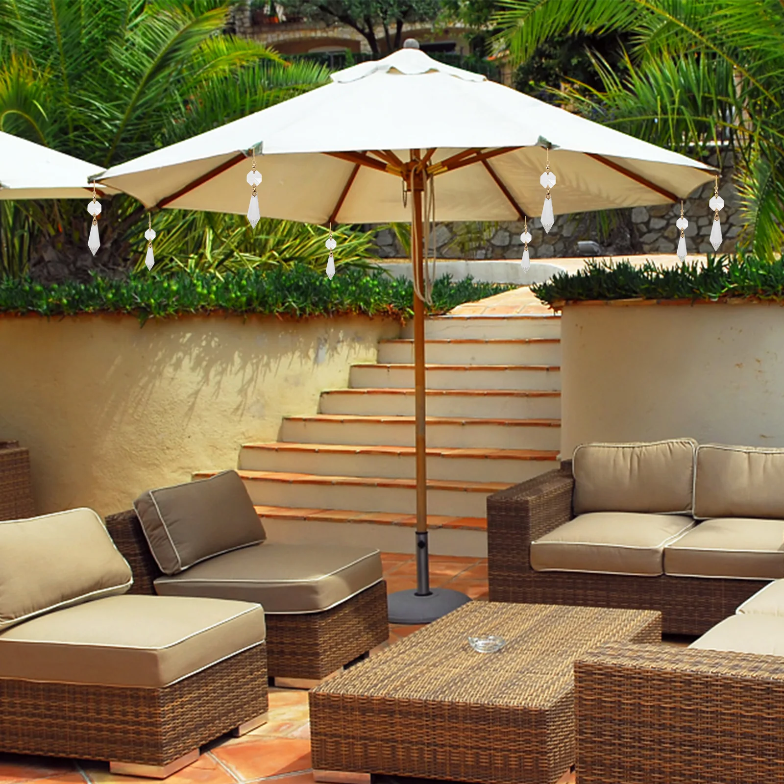 

20Pcs Clear Icicle Prisms Chandelier Crystals Replacement Parts Premium Pendant Decor for Kitchen Hallway Study Room Lamp