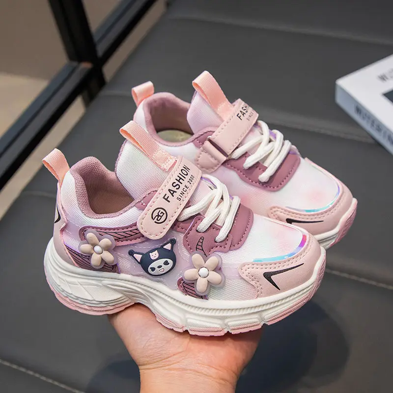 

Kawaii Kuromi Sanrio Students Cute Cartoon Comfortable Sneakers Children Anti Slip Running Shoes Flat Shoes Gift for Kids