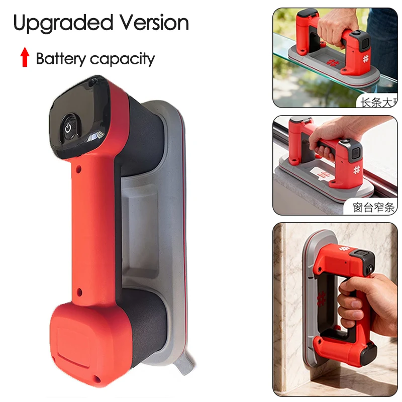 

200Kg Load Heavy-Duty Electric Suction Cup Mini Vacuum Lifter for Glass Ceramic Tile Window Narrow Strips Building Materials