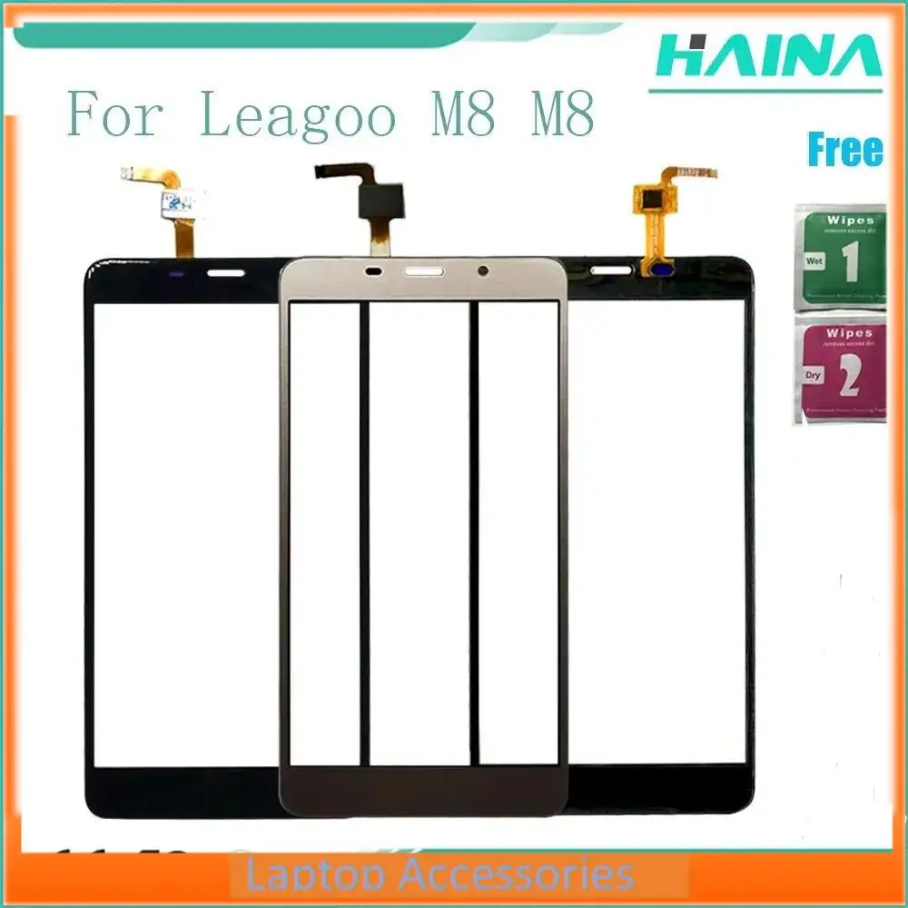 5,7 дюймов для сенсорной панели Leagoo M8 Pro, идеальные запасные части, стеклянная панель, дигитайзер сенсорного экрана + сменные наклейки