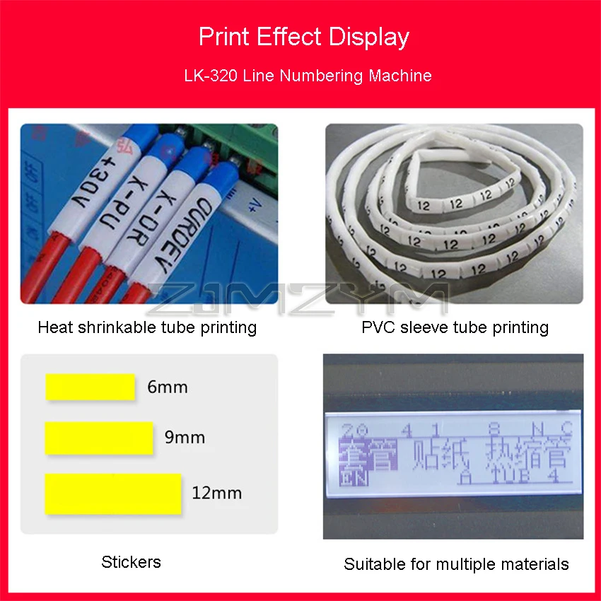 Number Tube Printer Heat Shrink Tube Marking Machine LK320P Computer Casing Marking Machine Line Coding Number Tube Printer