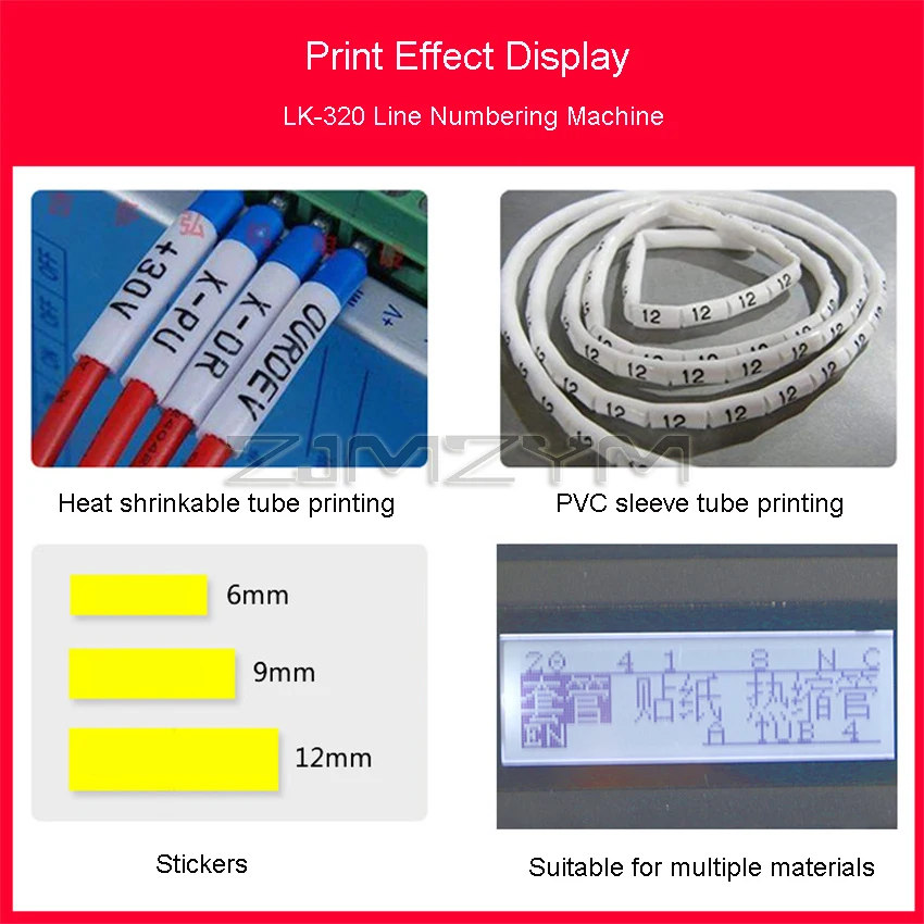 Imagem -06 - Impressora de Tubo Numérico Máquina de Marcação de Tubo Termo Retrátil Lk320p Máquina de Marcação de Embalagem de Computador Codificação de Linha Impressora de Tubo de Número