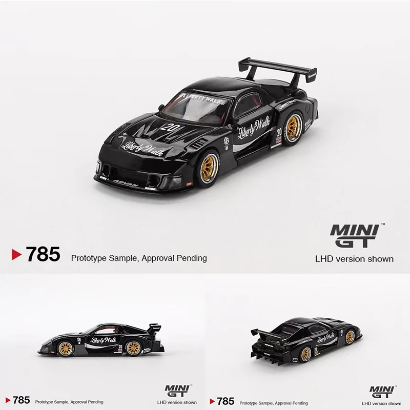 MINIGT 785 1:64 LBWK RX7 LB Super SilhouetteสีดําDiecast Diorama Collectionของเล่น