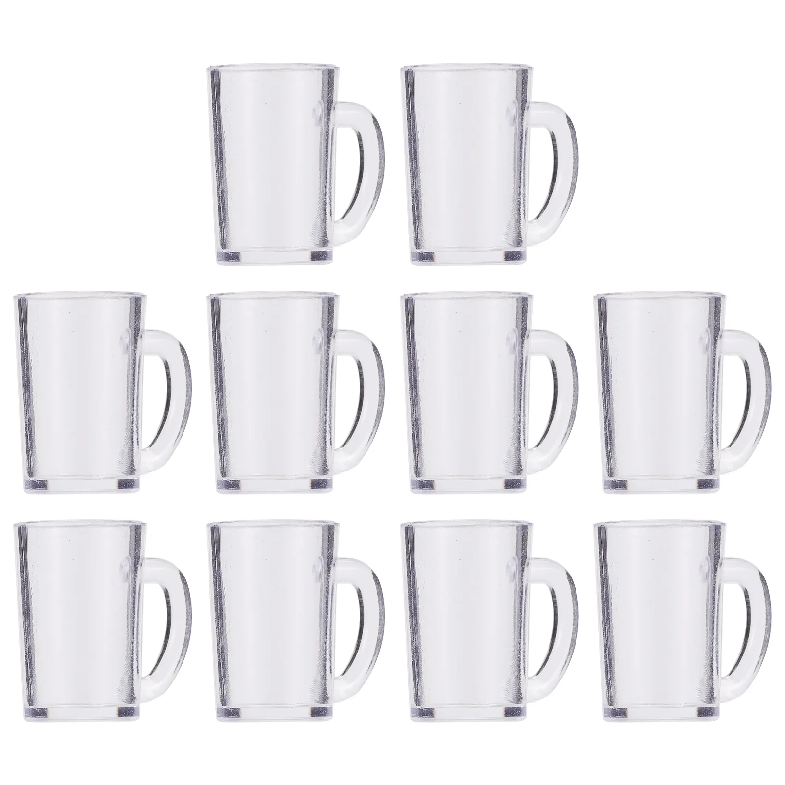 

10 Pcs Tiny House Beer Cups Dollhouse Mug Glasses Models Accessories Miniature Mugs Transparent Resin