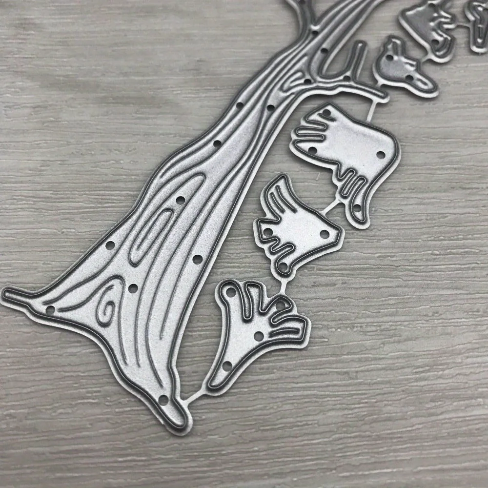 1 قطعة قوالب القطع المعدنية الجديدة قطع قالب شجرة الديكور قصاصات ورقية كرافت شفرة لكمة الإستنسل يموت #5