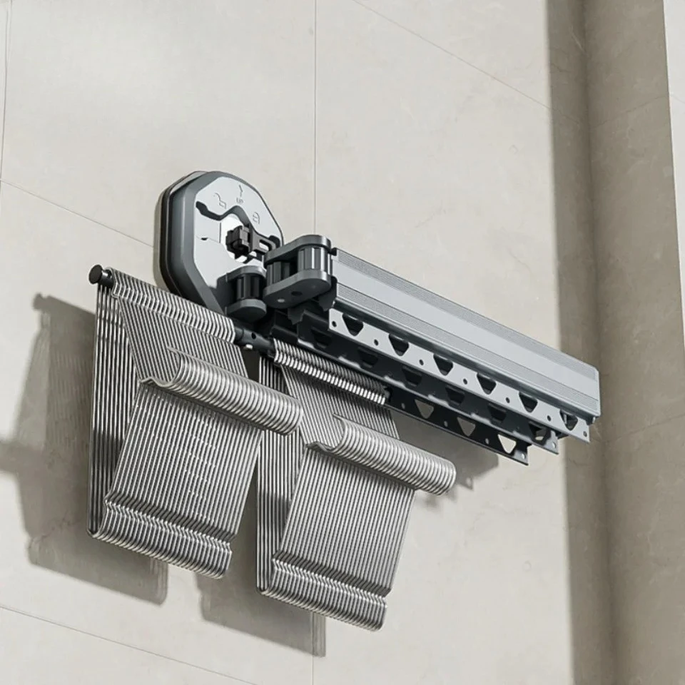 

# Складная вешалка для одежды на балконе в стиле чашки, настенная невидимая телескопическая вешалка для ткани, сушилка, домашние вешалки для ткани и