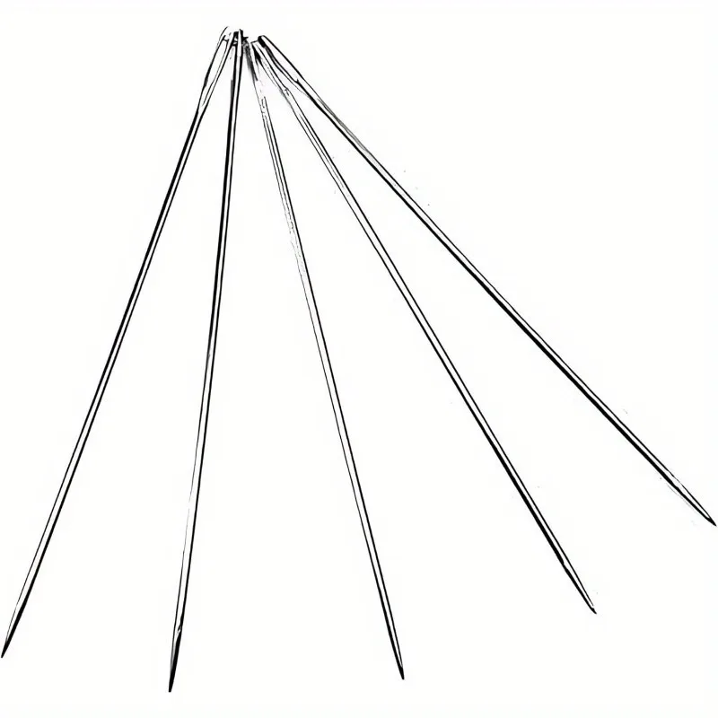 55/90 Piece Stainless Steel Hand Sewing Needle Set - Large Eye Embroidery Needle Kit Mixed in Multiple Sizes Uncolored Durable