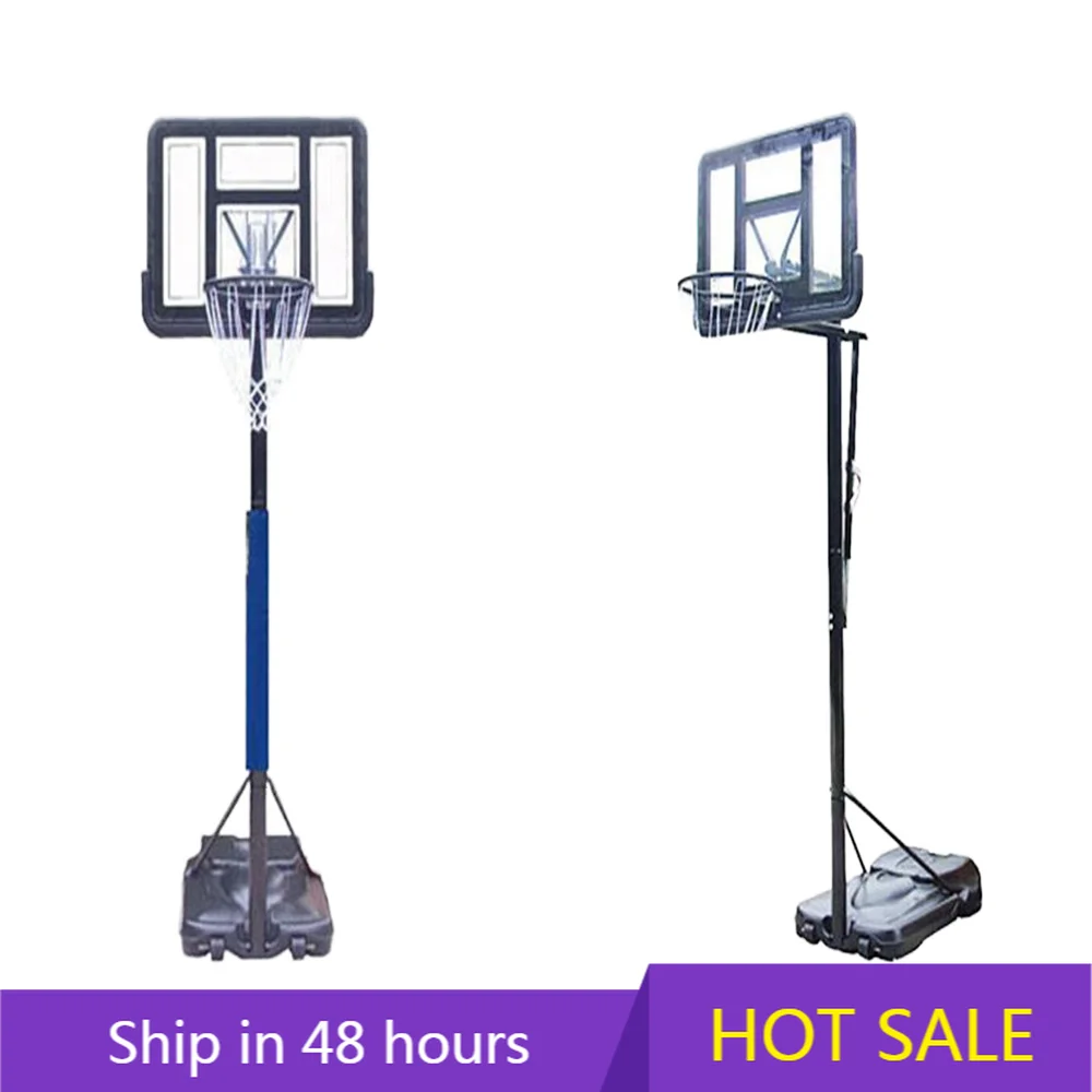 طوق كرة سلة محمول من YTYIN مع قاعدة خزان مياه 30 لتر وإطار فولاذي قابل للتعديل 2.11-2.53 متر للاستخدام الداخلي/الخارجي