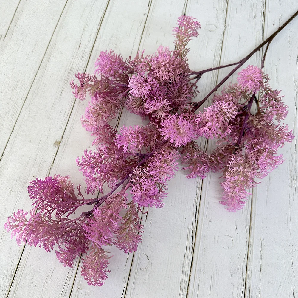 5 Stück Künstliche Blumen, Kieferngras, Plastikpflanzen, Garten-Hochzeits-Hintergrunddekoration, Künstliche Nebelblumen, Heimdekoration, Party-Blumen – Detail 8