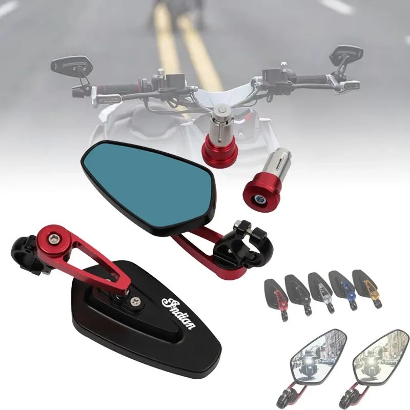 Hot Deals Fit For Indian FTR 1200 S FTR1200 Carbon / Rally Chief VINTAGE Scout Universal Motorcycle Mirror CNC Side Rearview