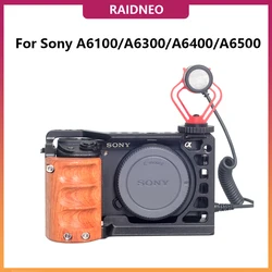 A6100 A6300 A6400 A6500 Camera Cage for Sony A6000 Accessory Vlog Case Handheld Bracket Cold Shoe Mic LED Light Mount Video Rig