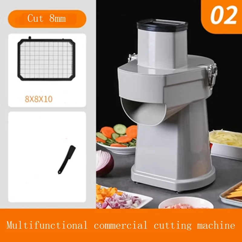 220V Electric Multifunctional Vegetable Cutter Slicer Lemon Potato Commercial Dicing Machine Shredde Food Processor