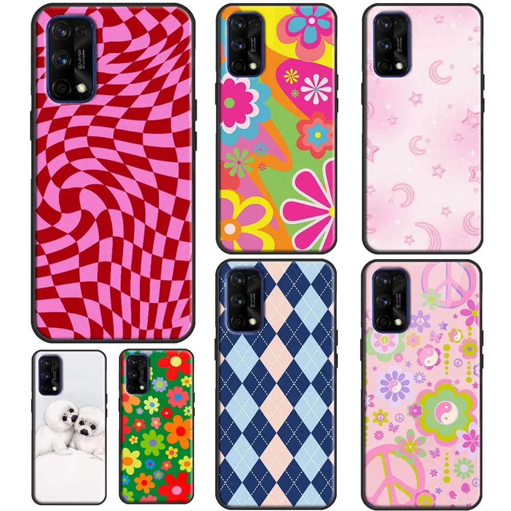 Peacr N Luv Flower Power Slumber Party For OnePlus 11 10 Pro 10T Nord 3 CE 2 Lite Realme C55 C35 C33 C31 C30 C21Y GT Neo 5 Case