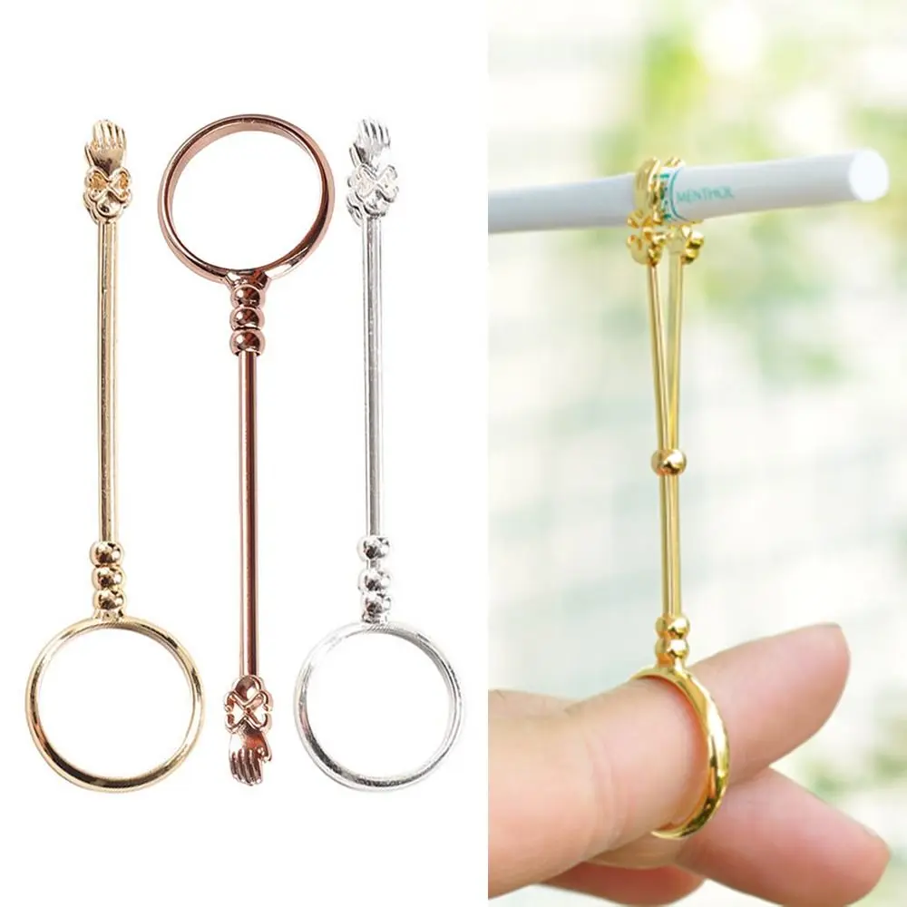 Quality Small Hand Cigarette Ring Clip Protect Your Finger Metal Cigarettes Holder Adjustable Smok Ring Holder Men