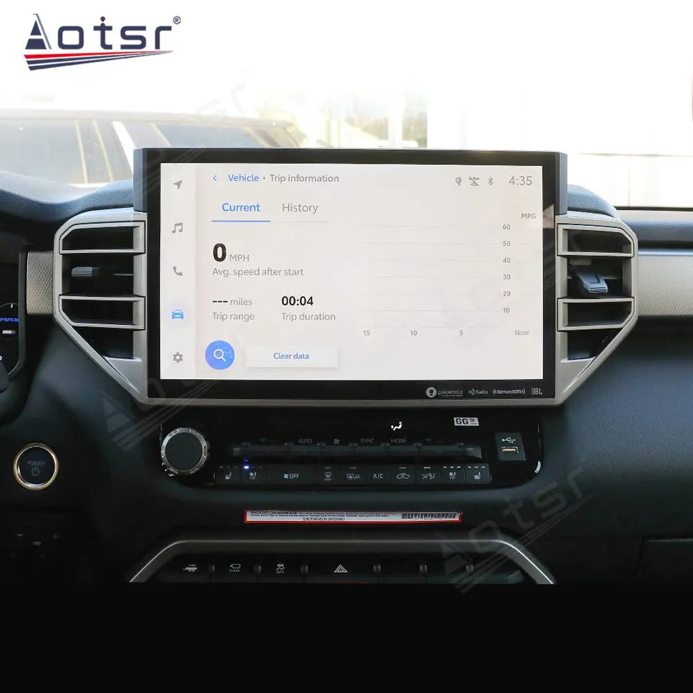 6+256G 13.3 inch QLED Touch Screen Android 11 For Toyota Tundra 2022-2023 GPS Navigation Wireless Carplay Radio Player Head Unit