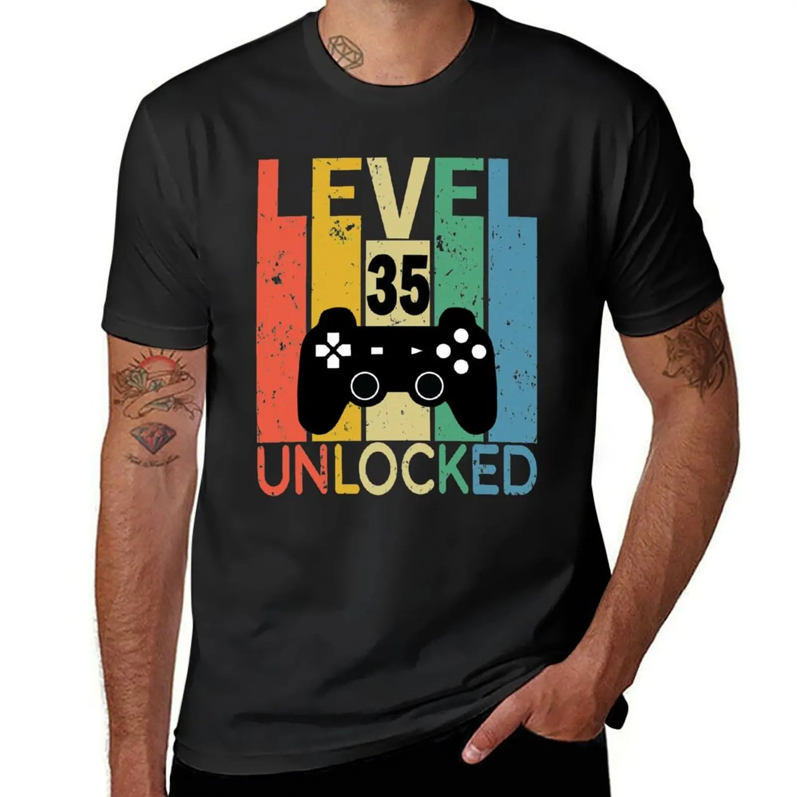 

level 35 unlocked T-shirt aesthetic clothes cute clothes mens tall t shirts