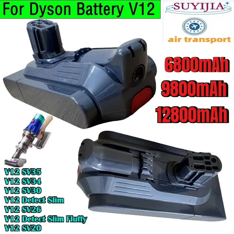 

For Dyson V12 Detect Slim Cordless 25.2V 6800mAh-12800mAh Battery Compatible Models SV20, SV30, SV35, SV46 Vacuum Cleaner